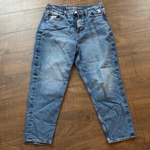 American Eagle Classic Blue Curvy Mom Jeans, 14 Regular